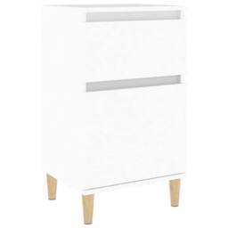 Berkfield Home Elegant Bedside Cabinet White 40x35x70 cm - Size: 40 x 35 x 70 cm - thumbnail 3