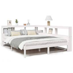 Berkfield Home Bookcase Bed without Mattress White 160x200 cm Solid Wood Pine - thumbnail 2