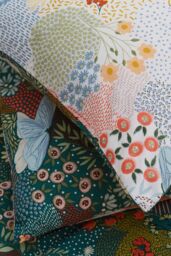 Furn Forage Floral Reversible Duvet Cover Set in Teal - Size: King - thumbnail 5