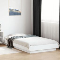 Berkfield Home Bed Frame with LED Lights without Mattress White 90x190cm - Size: 90x190 cm - thumbnail 1