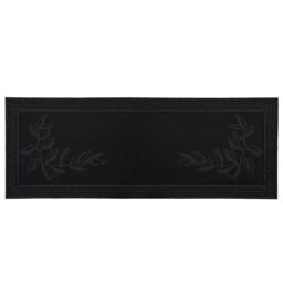 JVL Foliage Rubber Scraper Doormat & Patio Mat in Black - Size: 45 cm x 120 cm - thumbnail 3