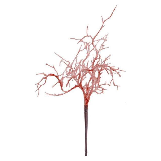 VFM e-Store Christmas Curly Twig Pick Decoration 21cm x 15cm Rose Gold X 1 - Size: 21 cm x 15 cm - image 1
