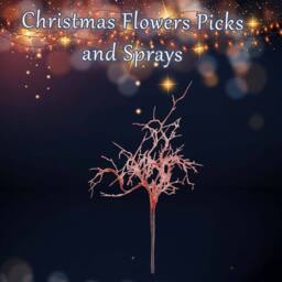 VFM e-Store Christmas Curly Twig Pick Decoration 21cm x 15cm Rose Gold X 1 - Size: 21 cm x 15 cm - thumbnail 3