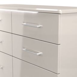 Ready Assembled 2 U Lyon 6 Drawer Midi Chest (Ready Assembled) in Taupe - Size: Large - thumbnail 5