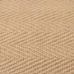 Kukoon Beige Natural Jute Herringbone Pattern Non Slip Green Border Rug - Size: 80 cm x 150 cm - thumbnail 5
