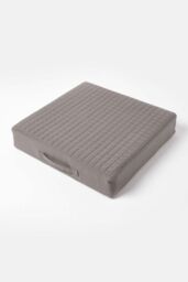 Homescapes Cotton Orthopaedic Foam Armchair Booster Cushion in Charcoal - Size: 50 cm x 50 cm - thumbnail 3