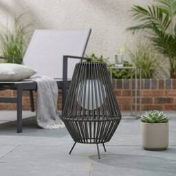 Garden Greatness Lunaria Urban Rope Circle Firefly Lantern in Black - thumbnail 2