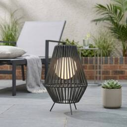 Garden Greatness Lunaria Urban Rope Circle Firefly Lantern in Black - thumbnail 1