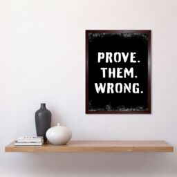 "Artery8 Wall Art Print Exercise Prove Them Wrong Inspirational Positive Motivational Gym Workout Living Room Aesthetic Art Framed - Size: W12"" x H16""" - thumbnail 2