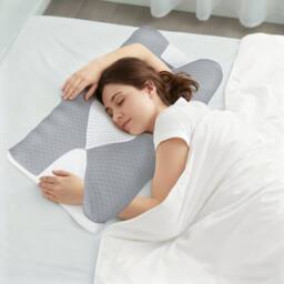 Lavio Ergonomic Memory Foam Neck Pillow Support Bar for Cervical Pain Relief in White - thumbnail 2