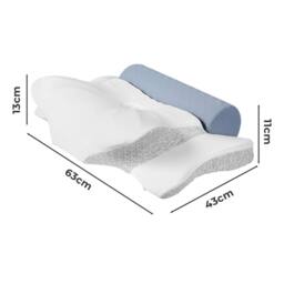 Lavio Ergonomic Memory Foam Neck Pillow Support Bar for Cervical Pain Relief in White - thumbnail 4