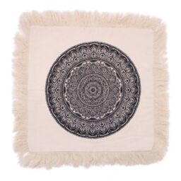 KDMD Traditional Mandala Cushion Cover - 45x45cm - black - Size: 45x45 cm - thumbnail 1