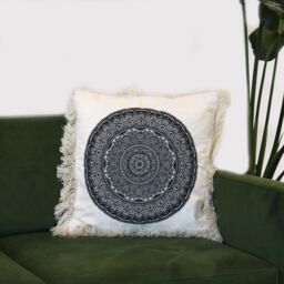 KDMD Traditional Mandala Cushion Cover - 45x45cm - black - Size: 45x45 cm - thumbnail 4