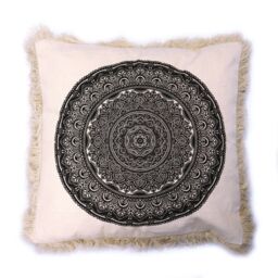 KDMD Traditional Mandala Cushion Cover - 45x45cm - black - Size: 45x45 cm - thumbnail 2