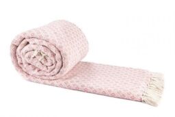 New Edge Blinds Stockholm Collection Cotton Throw in Pink - Size: 127 cm x 152 cm - thumbnail 5