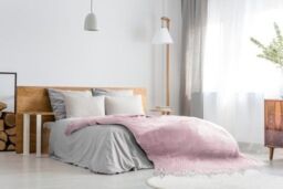 New Edge Blinds Stockholm Collection Cotton Throw in Pink - Size: 127 cm x 152 cm - thumbnail 4