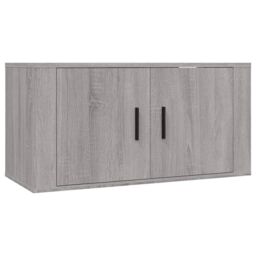 Berkfield Home 3 Piece TV Cabinet Set Grey Sonoma Engineered Wood - thumbnail 4