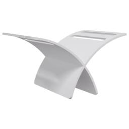 Berkfield Home Elegant Wooden Magazine Rack Floor Standing White - thumbnail 7