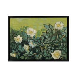 "Artery8 Vincent Van Gogh Wild Roses Floral Framed Canvas Wall Art Print - Size: W18"" x H24""" - thumbnail 1