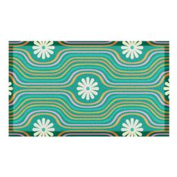 Artsy Mats Elizabeth Olwen Flower Lines Green Indoor/Outdoor Doormat (70x40cm) - Size: 40 cm x 70 cm - thumbnail 2