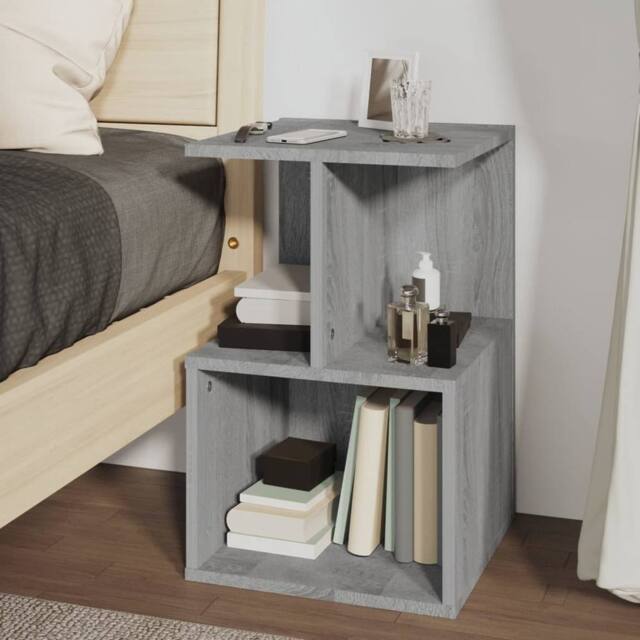 Berkfield Home Elegant Bedside Cabinet Grey Sonoma 35x35x55 cm Engineered Wood - Size: 35 x 35 x 55 cm - image 1