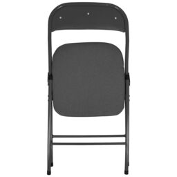 Harbour Housewares Fabric Padded Metal Folding Chair in Black - thumbnail 4
