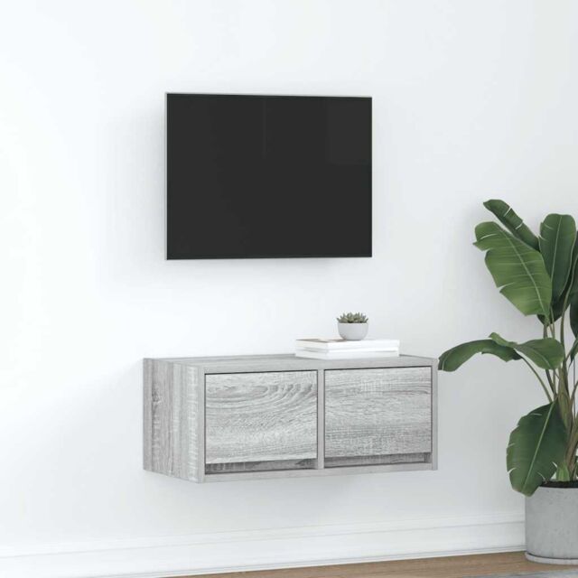 Berkfield Home TV Cabinet Grey Sonoma 60x31x25.5 cm Engineered Wood - image 1