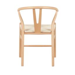 Luxury Living Beech Wishbone Dining Chairs Pair in Natural - thumbnail 4