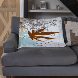Benjamin Tate Design Japanese Leaves Blanket in Natural - Size: 120 cm x 150 cm - thumbnail 2