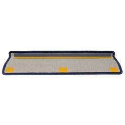 Berkfield Home Carpet Stair Treads 15 pcs 65x21x4 cm Grey & Blue - Size: Medium - thumbnail 5