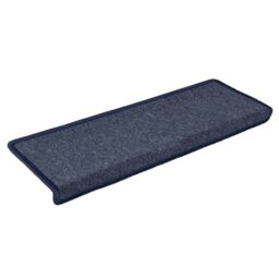 Berkfield Home Carpet Stair Treads 15 pcs 65x21x4 cm Grey & Blue - Size: Medium - thumbnail 3