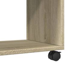 Berkfield Home Decorative vidaXL¬†Rolling¬†Cabinet¬†Sonoma Oak 72x33x42.5 cm Eng in Light Tan - thumbnail 8