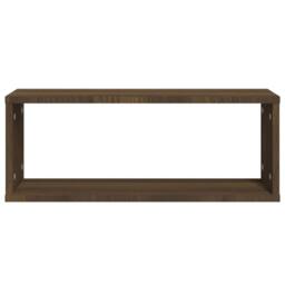 Berkfield Home Wall Cube Shelves 2 pcs Brown Oak 60x15x23 cm Engineered Wood - Size: 60 x 15 x 23 cm - thumbnail 4