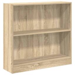 Berkfield Home Bookshelf Sonoma Oak 80x24x75 cm Engineered Wood in Brown - Size: 80 x 24 x 75 cm - thumbnail 1