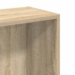 Berkfield Home Bookshelf Sonoma Oak 80x24x75 cm Engineered Wood in Brown - Size: 80 x 24 x 75 cm - thumbnail 8