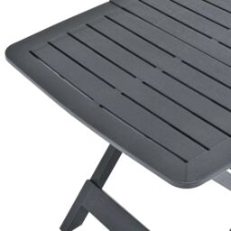 Berkfield Home Folding Garden Table Anthracite 79x72x70 cm Plastic in Black - Size: 79 x 72 x 70 cm - thumbnail 5