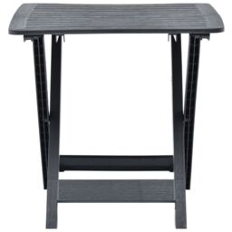 Berkfield Home Folding Garden Table Anthracite 79x72x70 cm Plastic in Black - Size: 79 x 72 x 70 cm - thumbnail 3
