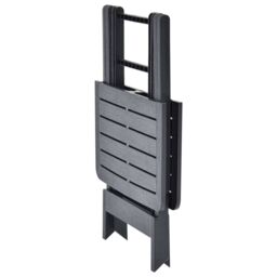Berkfield Home Folding Garden Table Anthracite 79x72x70 cm Plastic in Black - Size: 79 x 72 x 70 cm - thumbnail 4