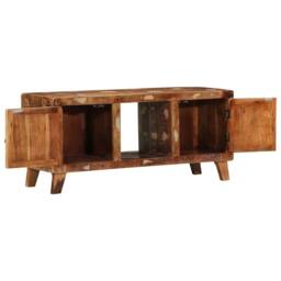 Berkfield Home TV Cabinet 105x46x32 cm Solid Wood Reclaimed in Brown - Size: 105 x 46 x 32 cm - thumbnail 5