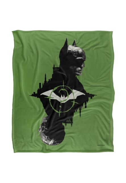 Batman The (2022) Blanket, The & The Riddler Mirrored Silky Touch Super Soft Throw Blanket 152x127 cm in White - image 1