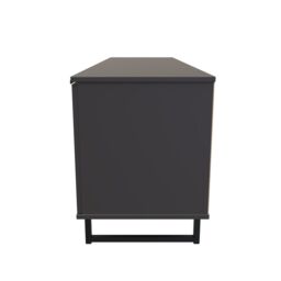 Ready Assembled 2 U Fuji 2 Door 1 Drawer Wide TV Unit (Ready Assembled) in Dark Grey - thumbnail 2