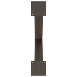 Berkfield Home Dining Table Legs X-Shaped 2 pcs Natural Steel 80x(72-73) cm Steel in Brown - thumbnail 7