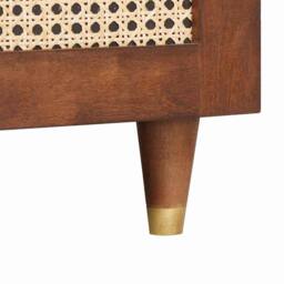 Berkfield Home Coffee Tables with Drawer with Shelf with Storage Brown Cane and… - thumbnail 8