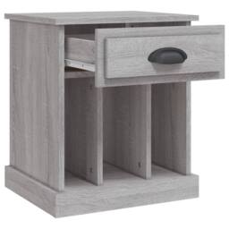Berkfield Home Bedside Cabinet Grey Sonoma 43x36x50 cm - Size: 43 x 36 x 50 cm - thumbnail 6