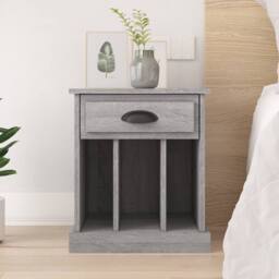 Berkfield Home Bedside Cabinet Grey Sonoma 43x36x50 cm - Size: 43 x 36 x 50 cm - thumbnail 2