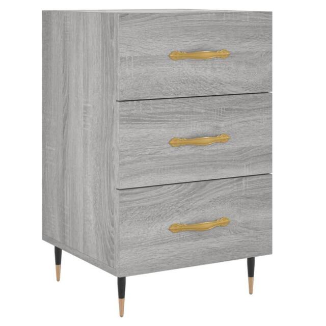 Berkfield Home Bedside Cabinet Grey Sonoma 40x40x66 cm Engineered Wood - Size: 40 x 40 x 66 cm - image 1