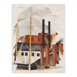 "Artery8 Piano Movers Holiday Cubist Painting Demuth Wall Art Poster Print - Size: W18"" x H24""" - thumbnail 1
