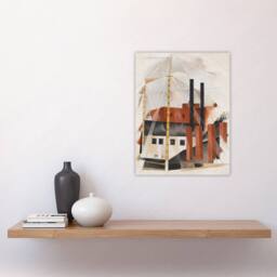 "Artery8 Piano Movers Holiday Cubist Painting Demuth Wall Art Poster Print - Size: W18"" x H24""" - thumbnail 4