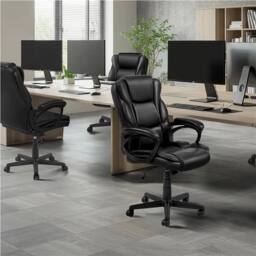 KORVIXA Executive Desk Chair Lumbar Support Big & Tall Computer Chair in Black - Size: 100 cm x 100 cm - thumbnail 3