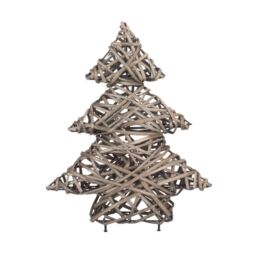 Red Hamper Wicker Antique Wash Christmas Tree in Brown - thumbnail 2